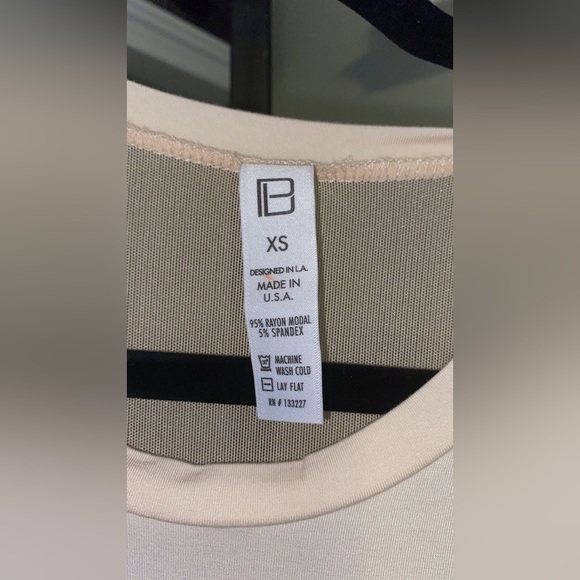 IB Cream Blouse With Mesh Long Sleeve - Picture 3 of 6